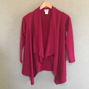 h.i.p. Nordstrom Girls fuchsia draped cardigan sweater
